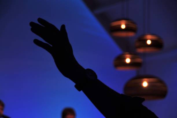 Praising hand Praise concert in Church illustratie stock pictures, royalty-free photos & images