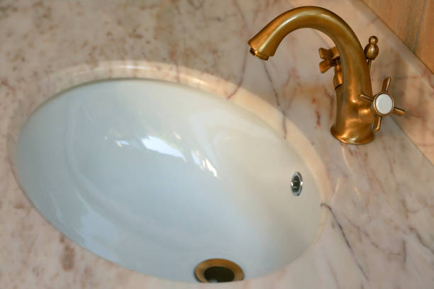 istock Golden faucet 1132560261