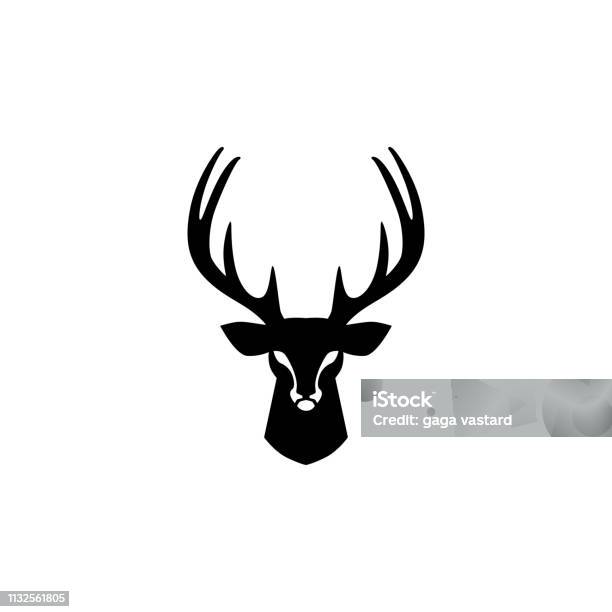 Deer Head Vector Design Inspirations Stock Illustration - Download Image Now - Deer, Head, Stag