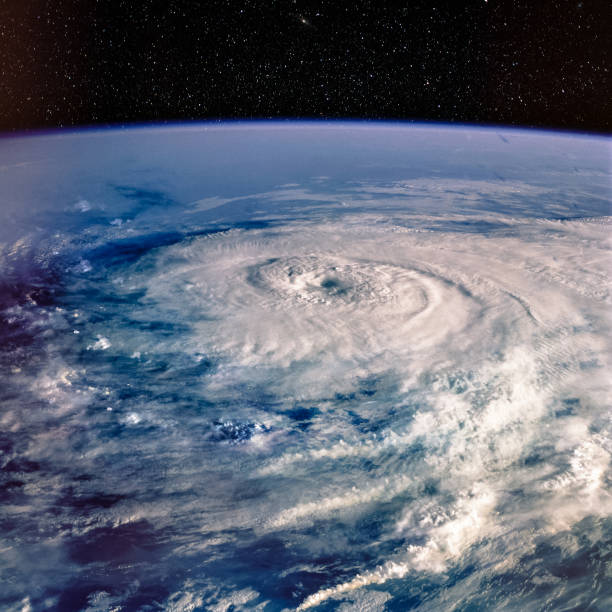 istock Typhoon. Satellite view. Elements of this image furnished by NASA. 1132563254
