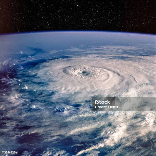 Typhoon Satellite View Elements Of This Image Furnished By Nasa Stock Photo - Download Image Now
