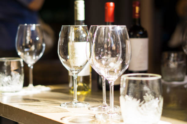 istock Wine bottles and glasses 1132578766