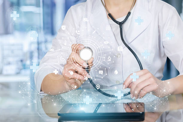 istock A doctor operating with a medical service composite structure. 1132581001