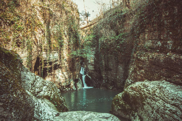 istock waterfall on Agura river, Sochi, Russia 1132591519