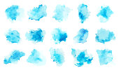 istock Colorful watercolor splashes 1132591893