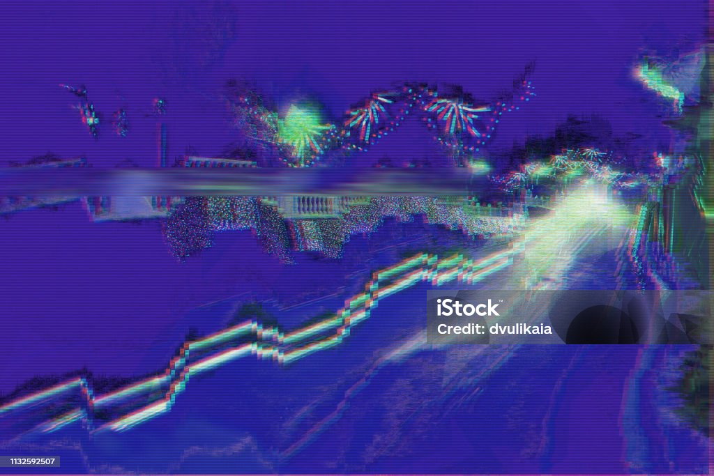 Digital Design Backdrop Glitch Error Stock Photo - Download Image Now ...