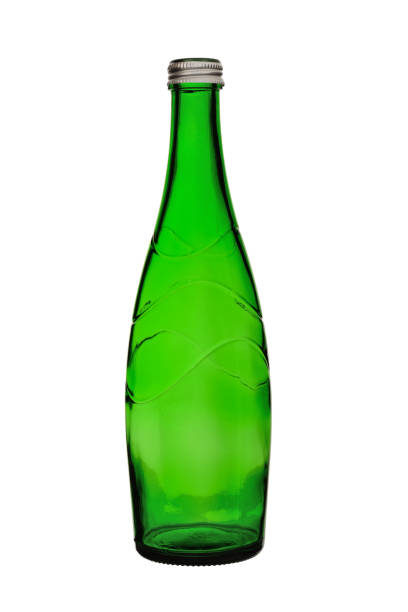 istock empty glass bottle from green glass with a stopper on a white background 1132595246