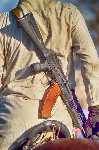 istock Afghan soldier with a gun. 1132599249