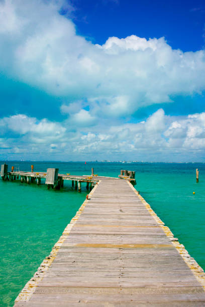 istock Wooden pier with ocean view 1132599654