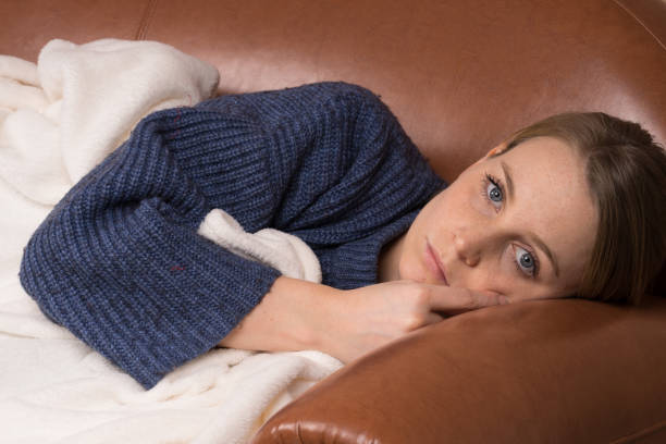 istock cute girl is sick and ill with the flu 1132602685
