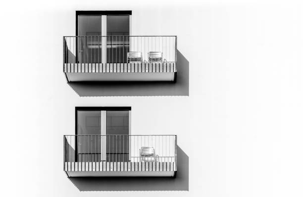 Facade of a modern apartment building.