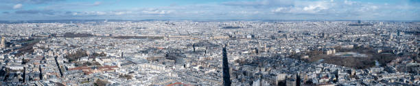 istock Panoramic view of Paris in winter 1132620194