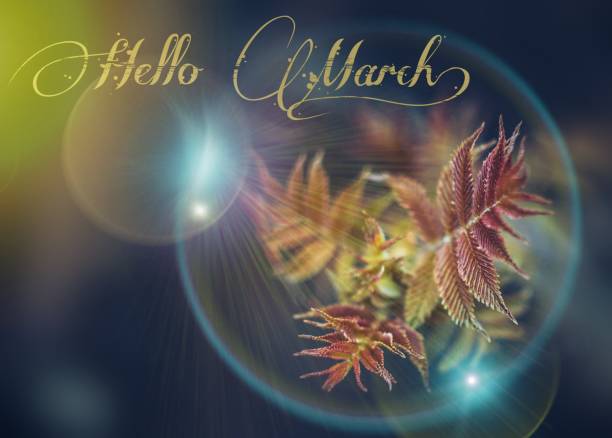 istock Banner hello march. Greetings of spring. We are waiting for spring. 1132622048