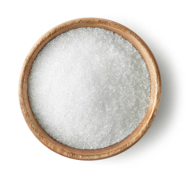 wooden bowl of sugar