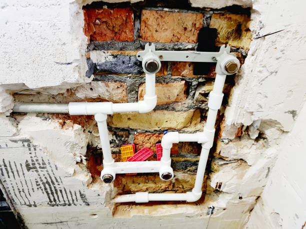 istock propylene pipe and gates in a brick wall - propylene welding 1132628369