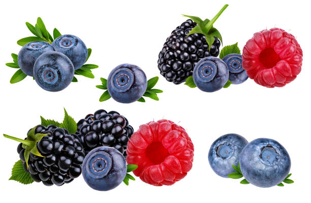 istock Collage berries with isolated on white background with clipping path 1132628578