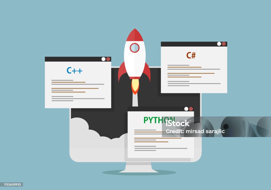 Computer Program Language Match The Picture Programing Languages Stock Illustration - Download Image Now - Computer ...
