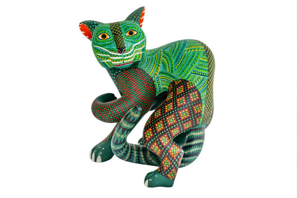 mexikanische fantasiefiguren nannte alebrijes. - art and craft product stock-fotos und bilder