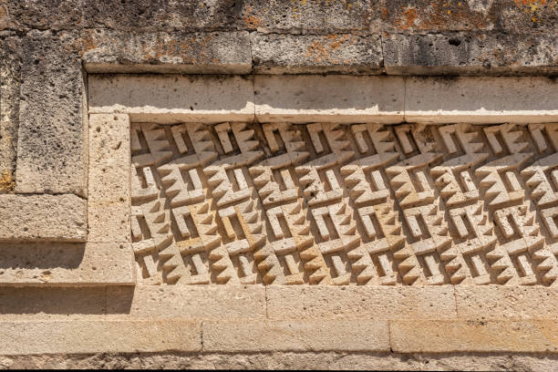 istock Elaborate fretwork found in old ruins in Oaxaca, Mexico 1132634615