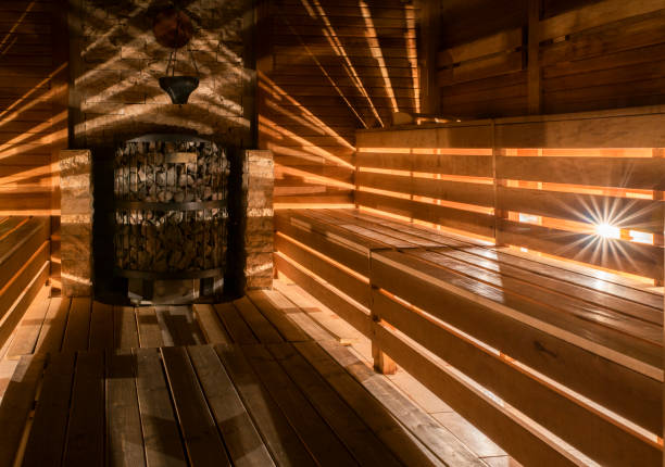 istock Traditional wooden sauna 1132641198