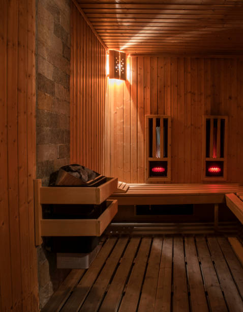 istock Traditional wooden sauna 1132641244
