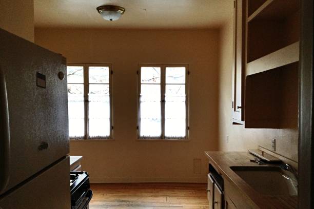 istock Kitchen with French windows 1132646137
