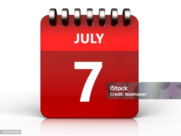 3d 7 월 달력 0명에 대한 스톡 사진 및 기타 이미지 - 0명, 3차원 형태, 7 - iStock