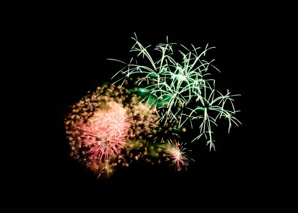 istock Colorful fireworks explosion in festive celebration 1132647966