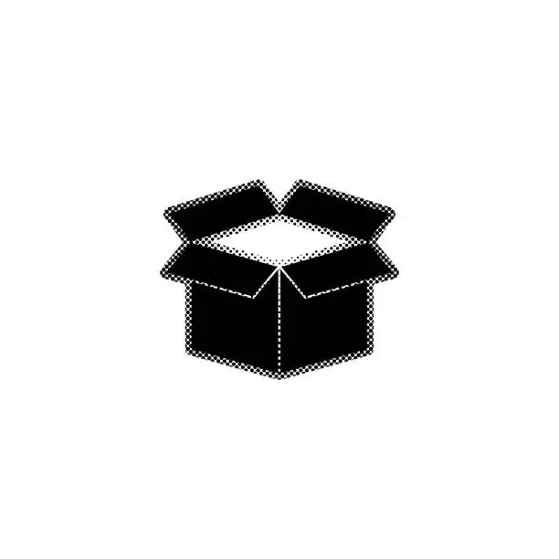 Vector illustration of box  - black vector icon