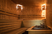 Traditional wooden sauna