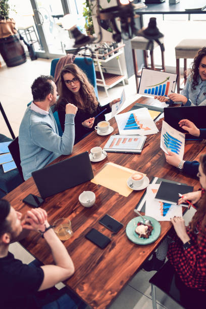 istock High Angle View Of Business Meeting 1132651018