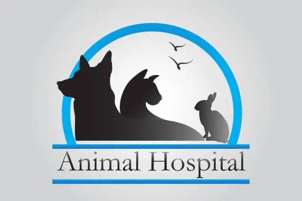 Vector illustration of Pets veterinary business