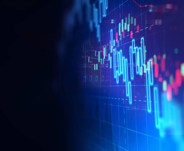 istock stock market investment graph with indicator and volume data. 1132660242