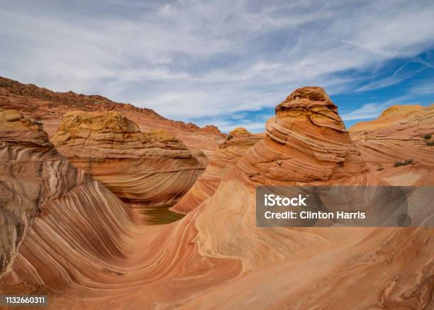 The Wave Sandstone Formation In Coyote Buttes Arizona Stock Photo - Download Image Now