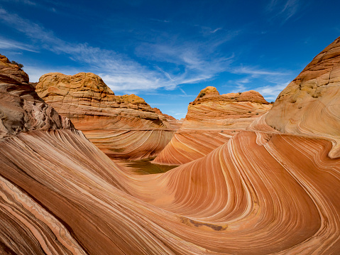 The Wave sandstone formation in Coyote Buttes, Arizona.