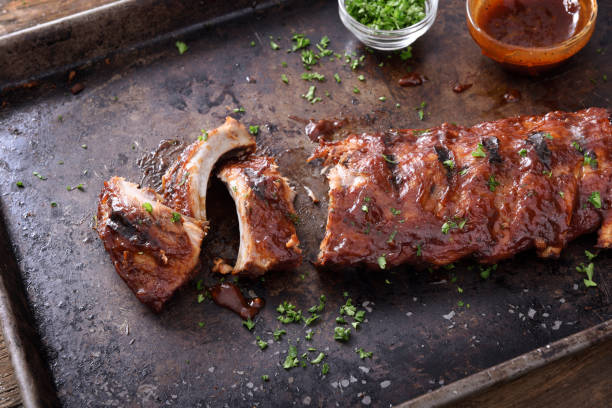 istock Grilled barbecue pork ribs 1132661928