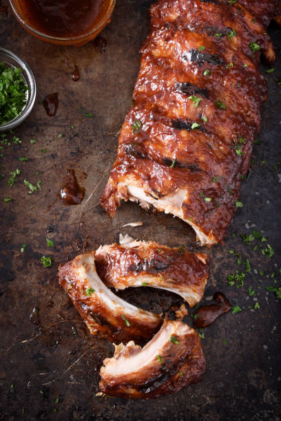 istock Grilled barbecue pork ribs 1132662440