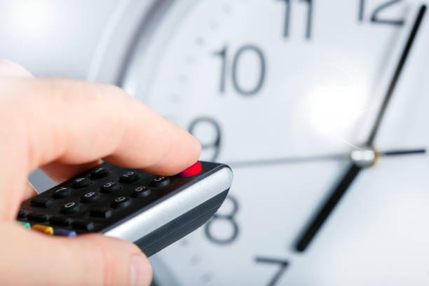 istock Time management concept. Man  organizes work of time. 1132662904