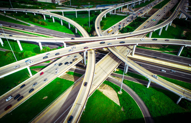 istock High contrast Aerial drone veiw Modern Infrastructure Highway System Highways overpass transportation Austin Texas mopac expressway and 183 1132666962