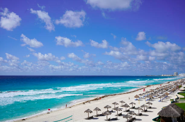 istock Beautiful beach at Cancun Mexico 1132667878