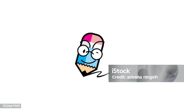 Pencil Character Icon Vector Stock Illustration - Download Image Now - Abstract, Art, Art And Craft