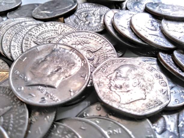 istock Saving money - coins collection - Financial plan - USA coins 1132674229