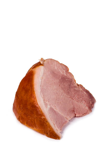 istock A large piece of fresh pork ham on white background 1132674552