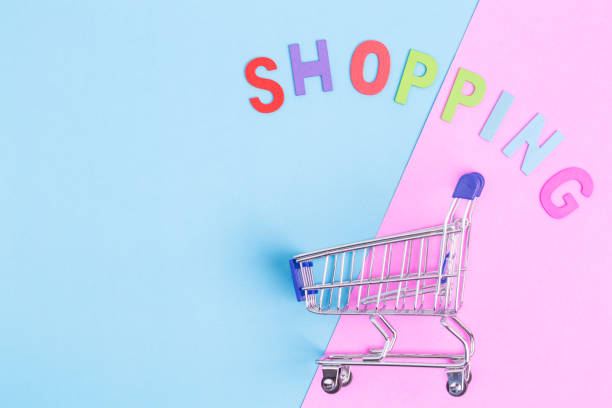 istock shopping trolley with some copy space , business concept 1132678122