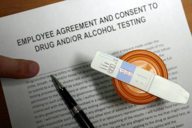 Employment Cannabis drug test stock photo