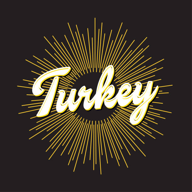 ilustrações de stock, clip art, desenhos animados e ícones de turkey icon - branding design marketing rubber stamp