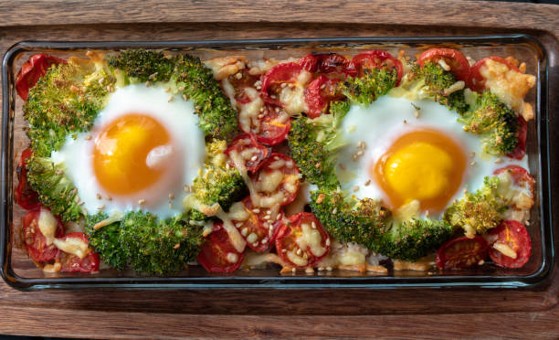 cheese roasted rice with egg, vegetable and Sausage