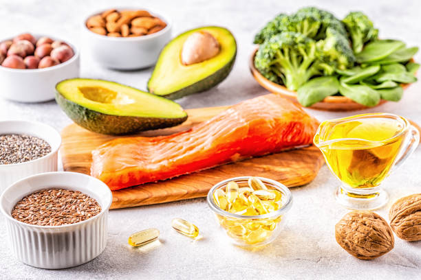 istock Animal and vegetable sources of omega-3 acids. 1132694336