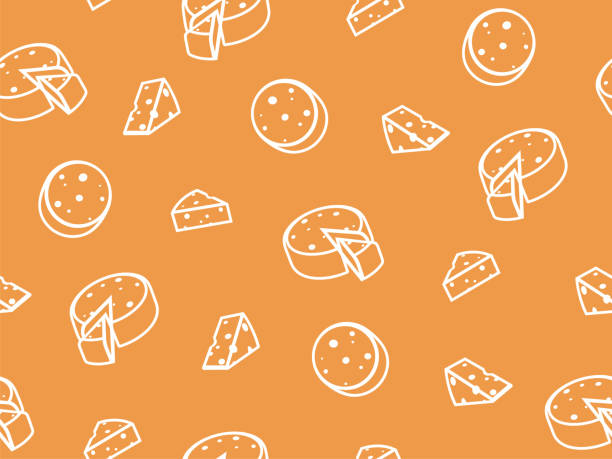 Vector seamless cheese pattern. Vector seamless cheese pattern. Vector illustration. cheese texture seamless stock illustrations