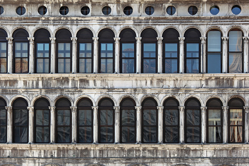 Arch Windows With Columns at St Mark in Venice Italy